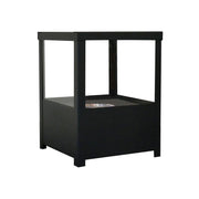 Chimenea de bioetanol de mesa cuadrada - Negro