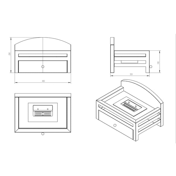Kingston - Insertable de Chimenea Independiente