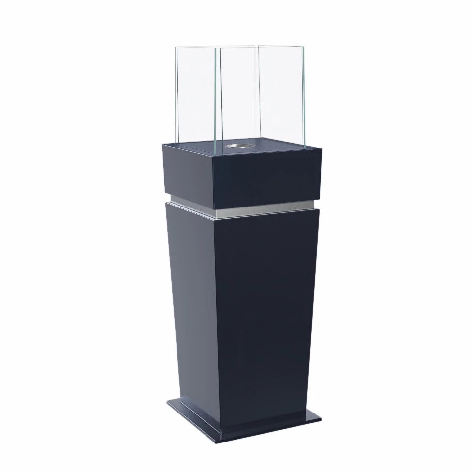 Chimenea de bioetanol estilo cono de cuatro caras