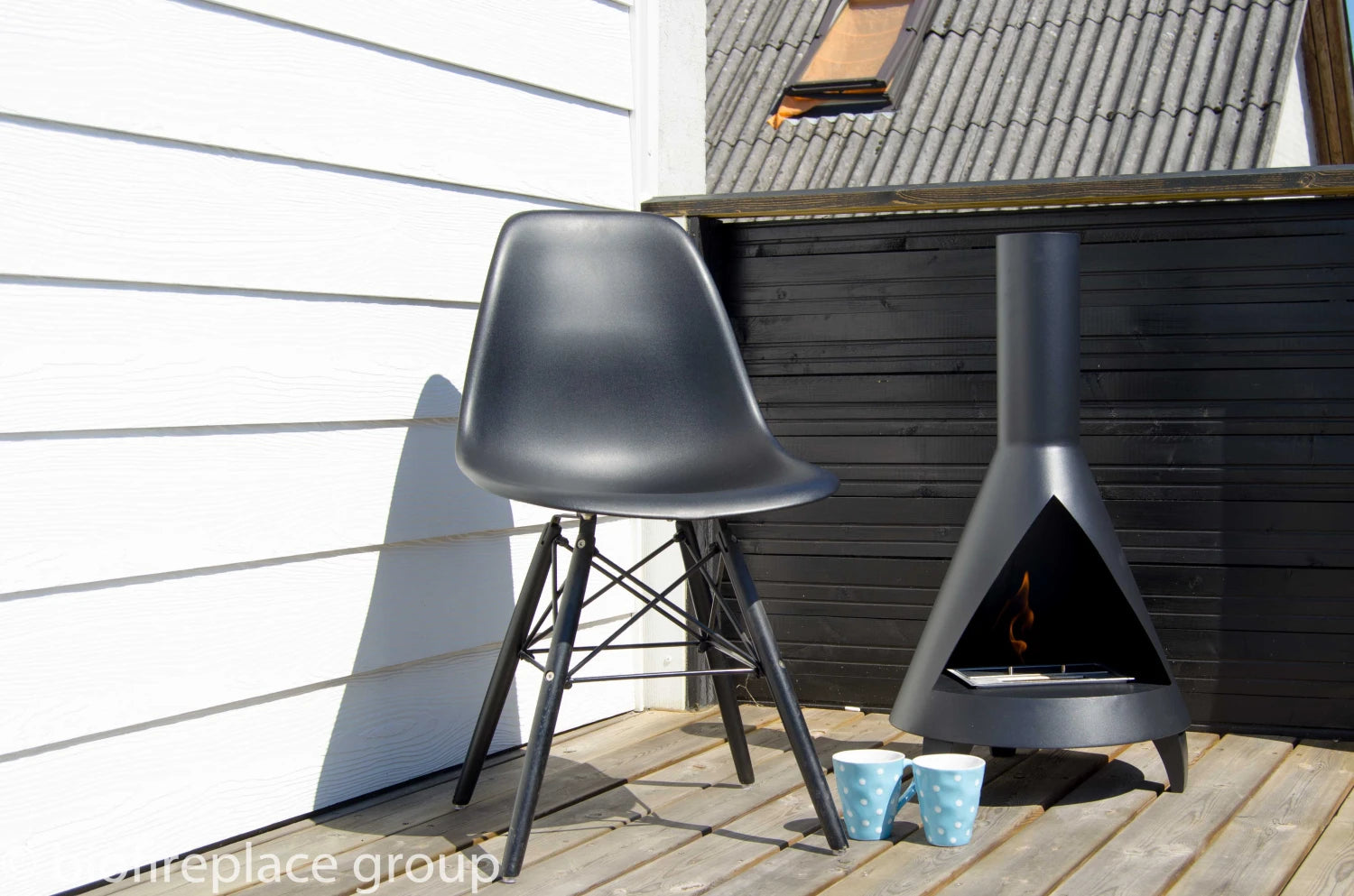 Salem - Chimenea de bioetanol estilo estufa de leña en acero