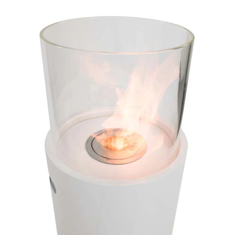 Chimenea bioetanol de exterior - blanco