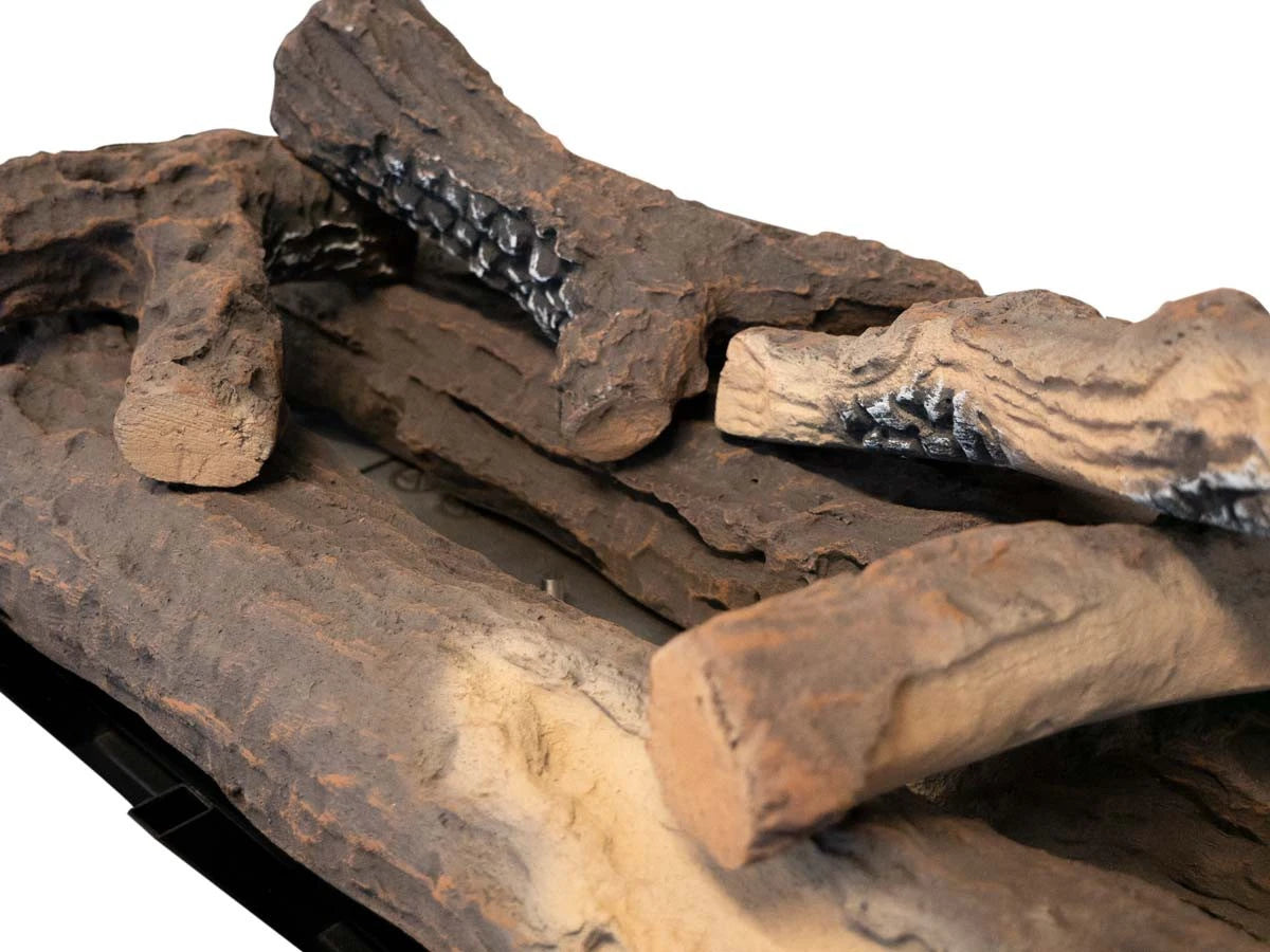 Grate L - Rejilla con quemador de 2,5 litros y madera cerámica
