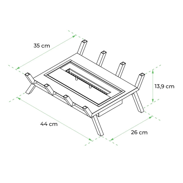 Quemador bioetanol - Imitación hogar - M 40cm