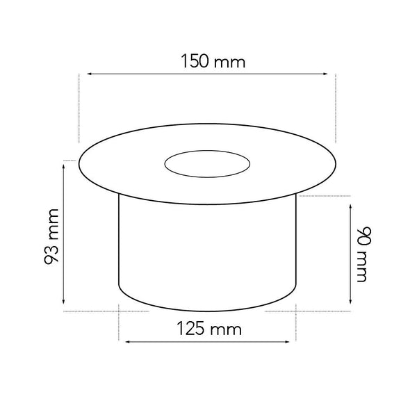 Quemador de bioetanol redondo - 0,9 Litros - 15 cm