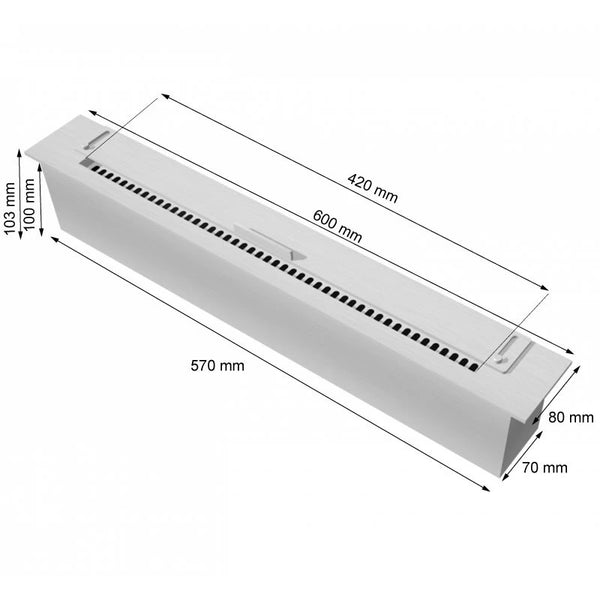 Quemador de linea delgada - 60 cm