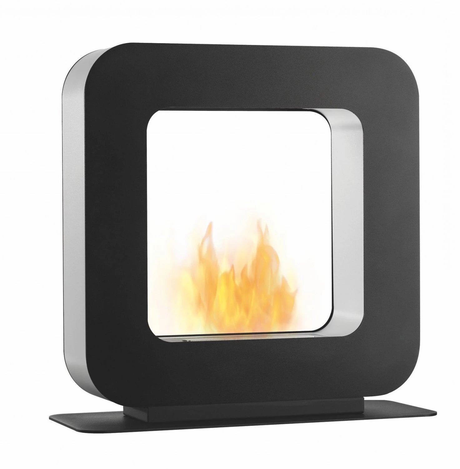 Safretti Curva ST - Black, free-standing bio fire