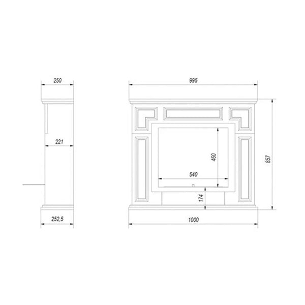Croydon - Chimenea bioetanol tradicional tradicional