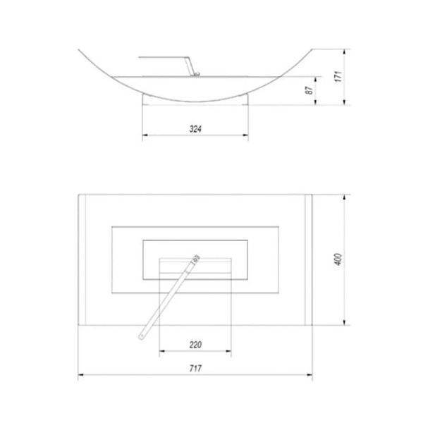 Arc - Bend chimenea de bioetanol