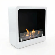 Chimenea bioetanol cuadrada en blanco