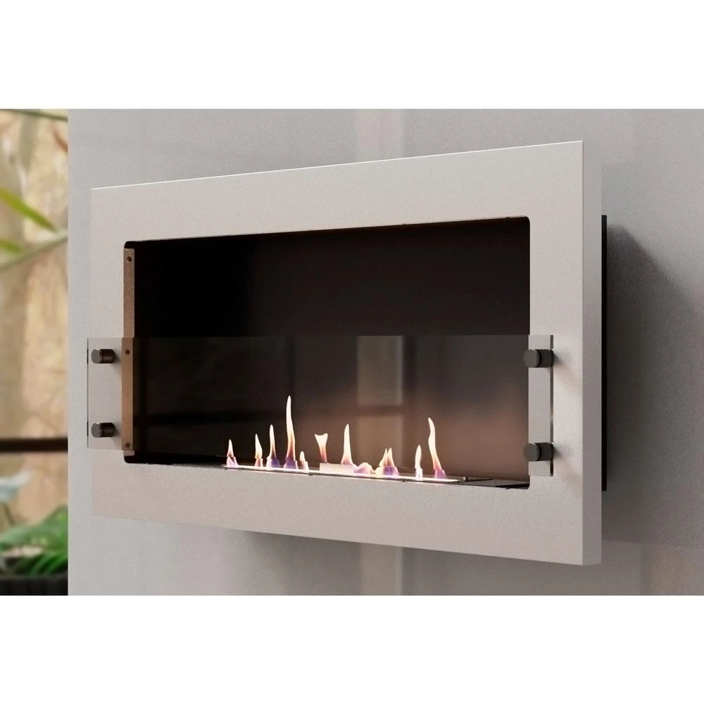 Texas blanca - Chimenea bioetanol de pared