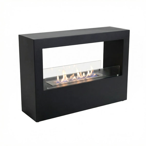 Chimenea de bioetanol de suelo - Negro