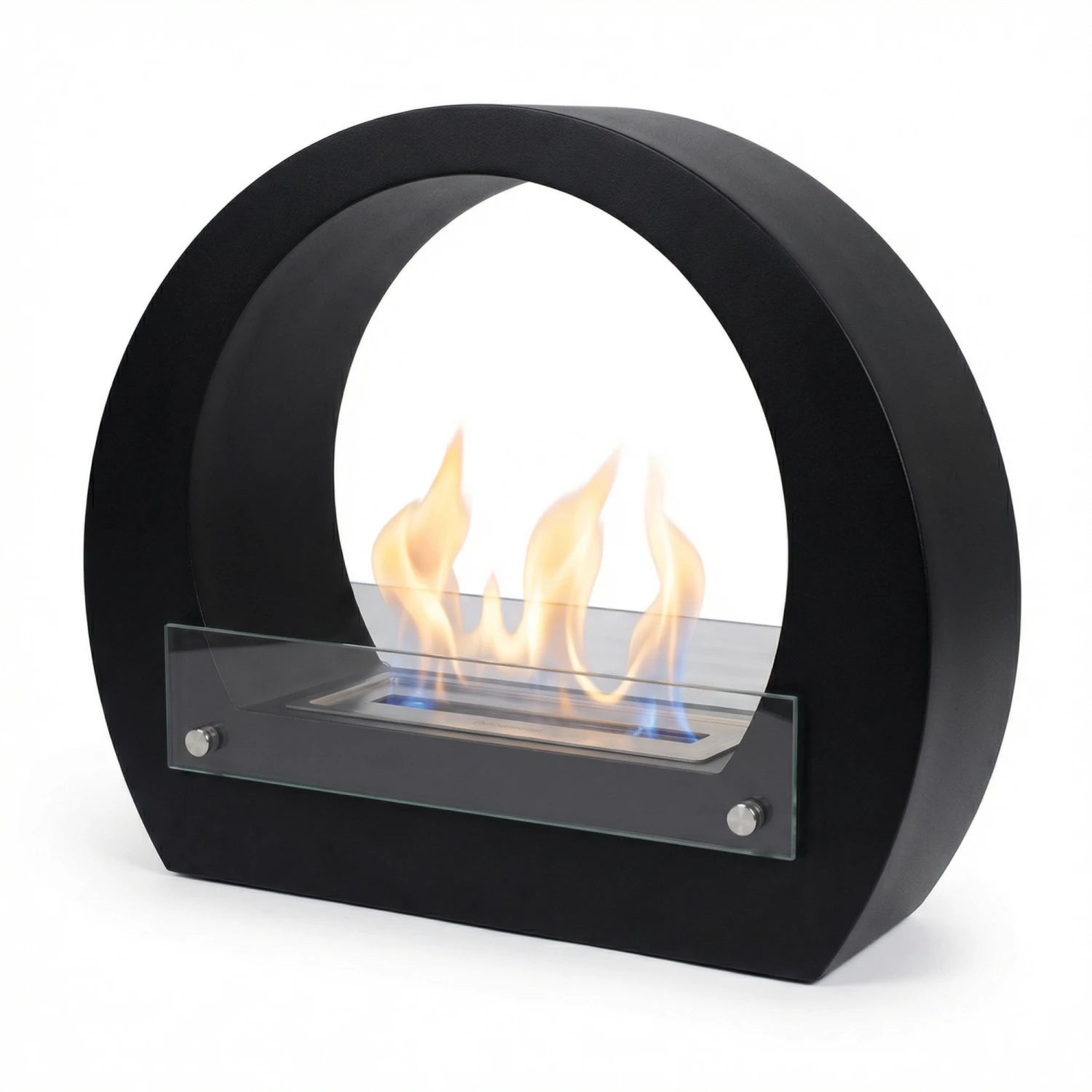 Chimenea bioetanol arqueada - Negro