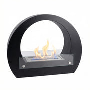 Chimenea bioetanol arqueada - Negro