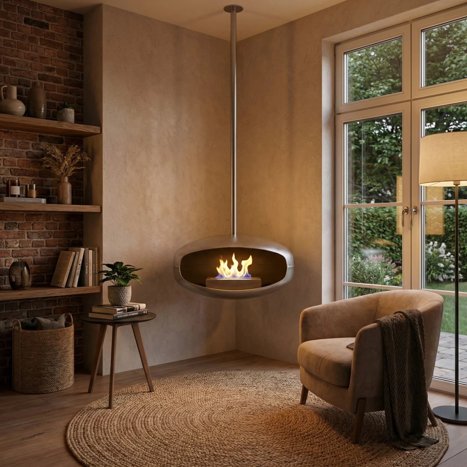 New York UFO-60 Hein & Haugaard ceiling-mounted bio fireplace