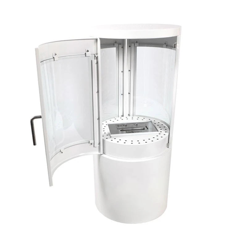 Estufa de bioetanol en blanco con 360 grados de visión