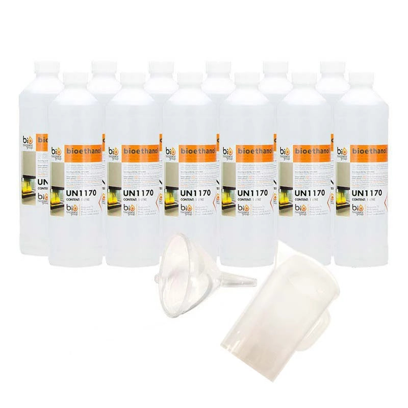 Kit de inicio + 12L bioetanol tamaño mediano