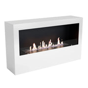 Chimenea Bioetanol para Suelo en Blanco