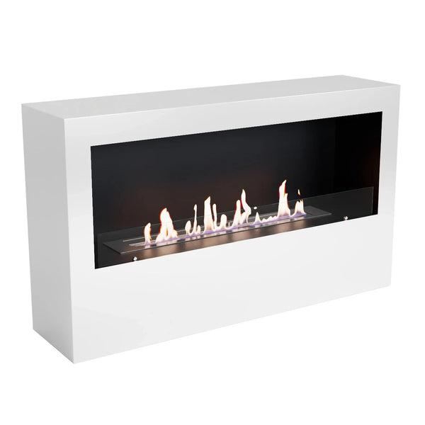 Chimenea Bioetanol para Suelo en Blanco