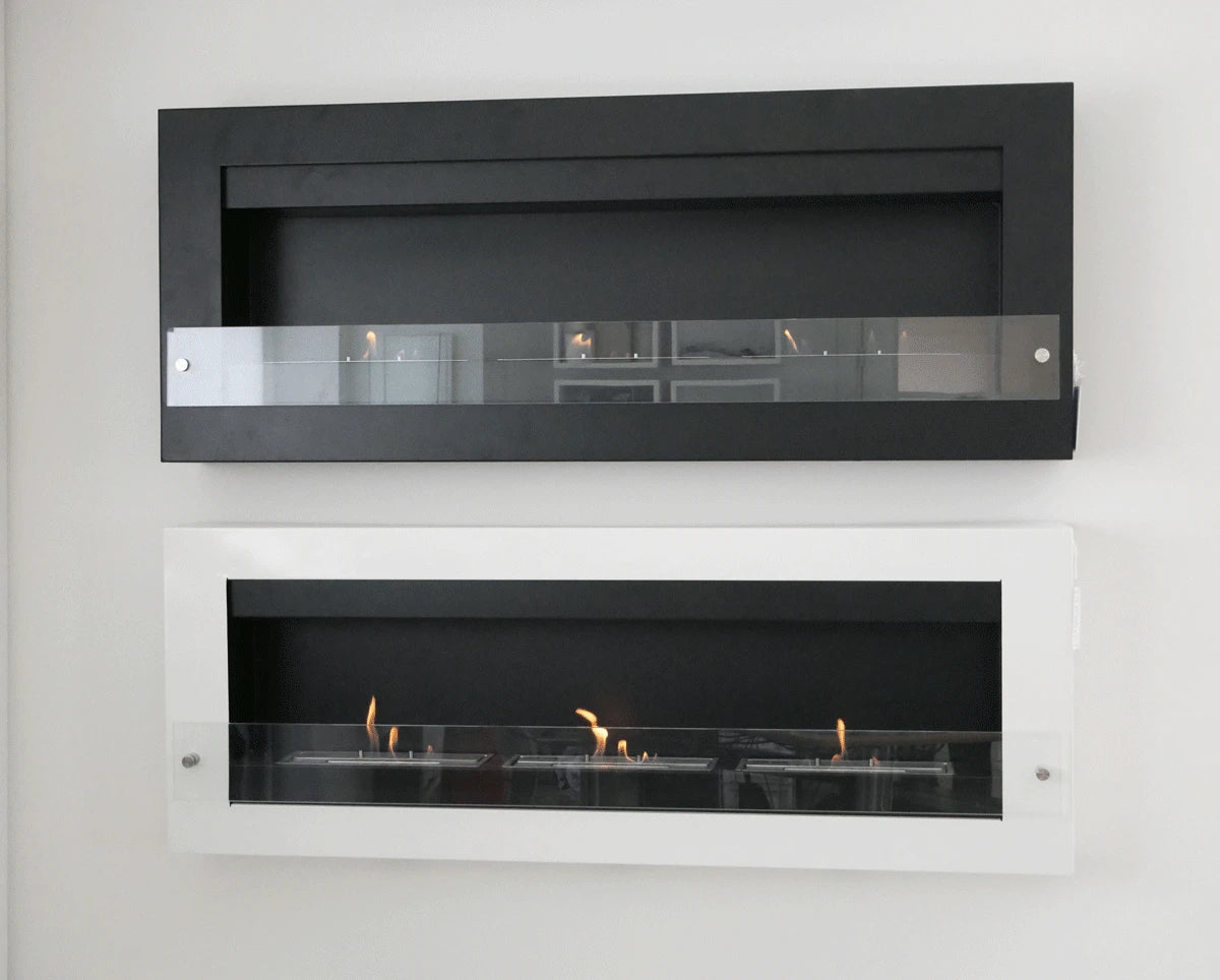 Chimenea bioetanol de pared en color Blanco