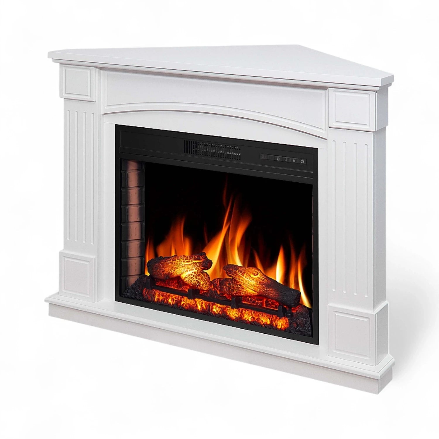 Chimenea Eléctrica de esquina Boston – Blanco