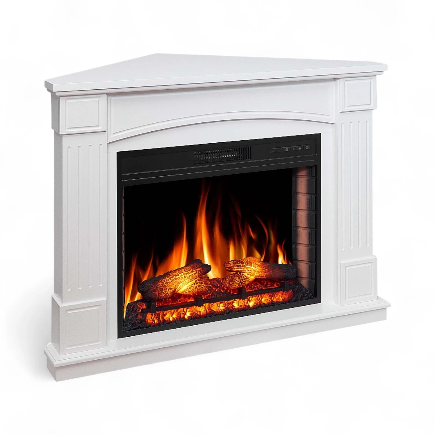 Chimenea Eléctrica de esquina Boston – Blanco