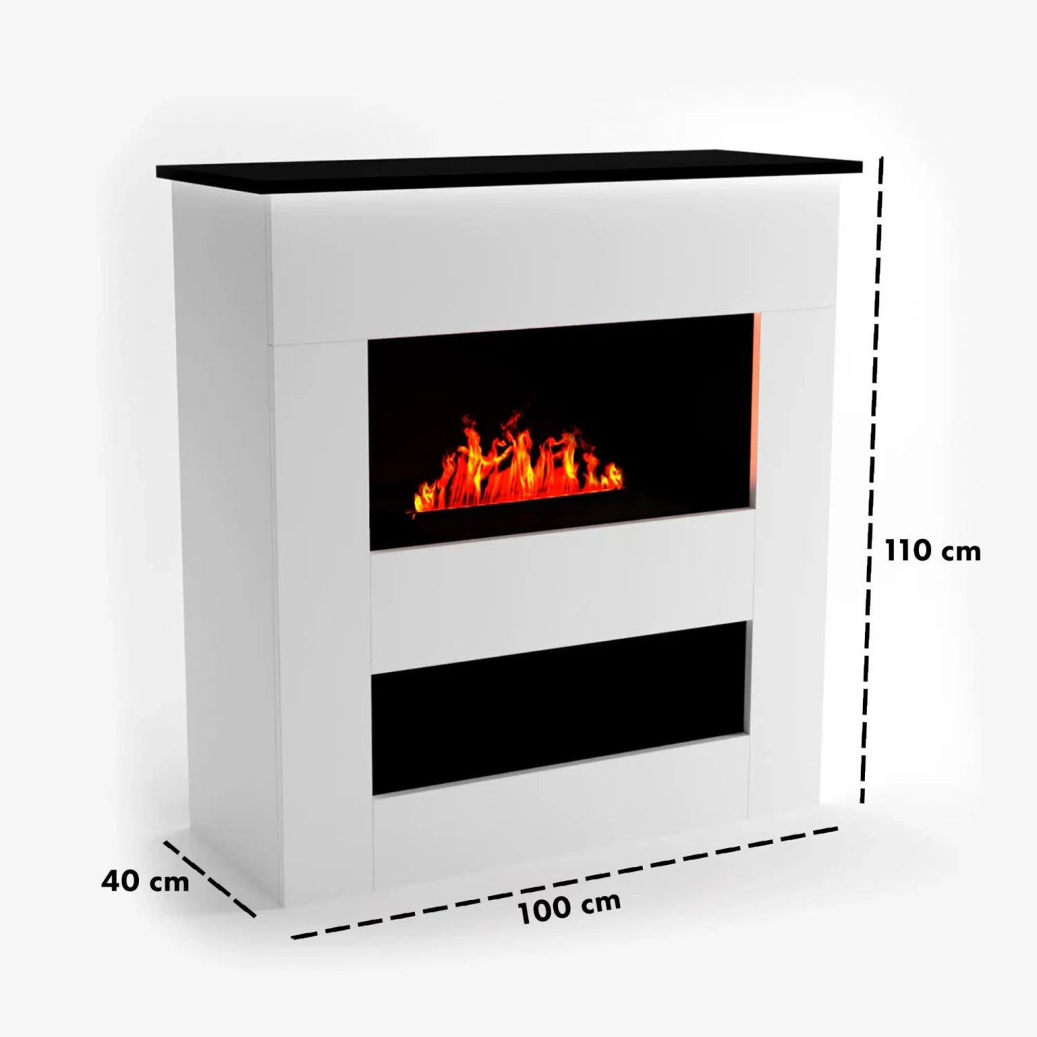 Chimenea híbrida Brecht – Blanco