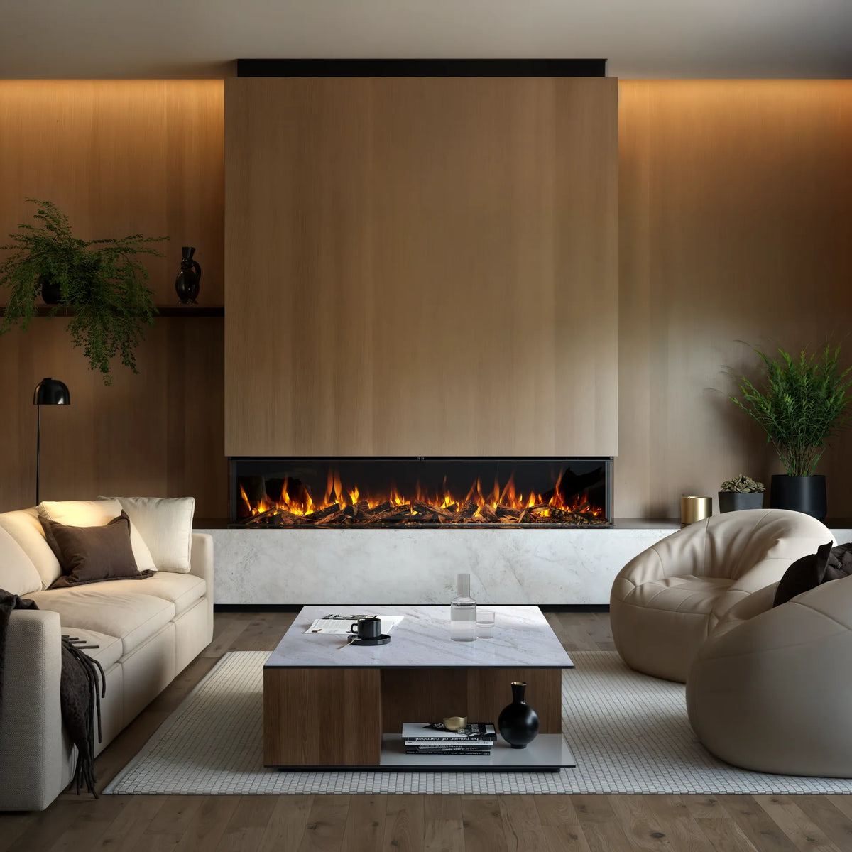 New Forest 2400 - Chimenea eléctrica empotrada