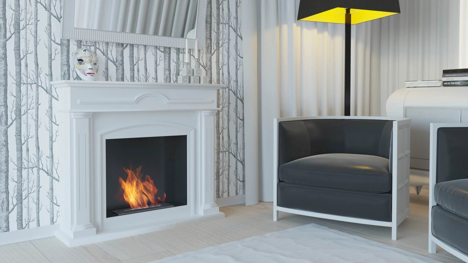 Cannock Fireplace Suite - Classic Mantel Bioethanol Fireplace