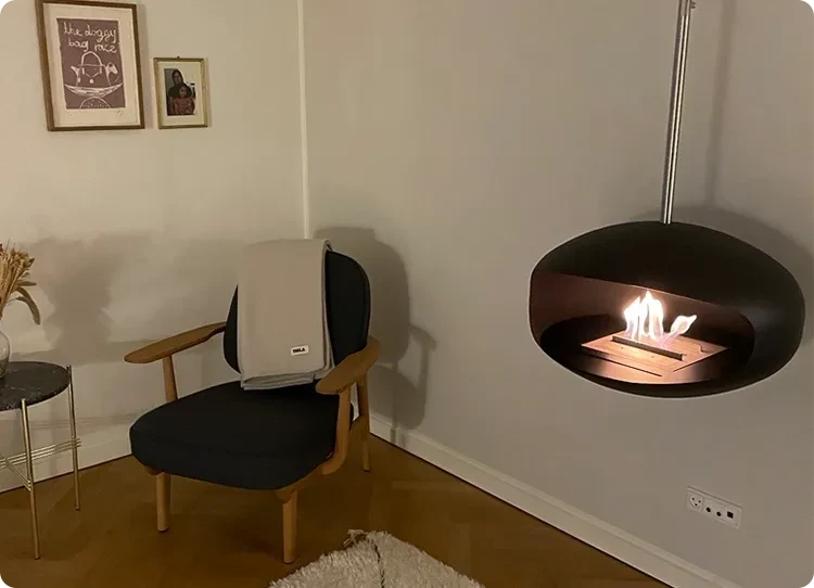 chimenea de bioetanol Cocoon Aeris negra