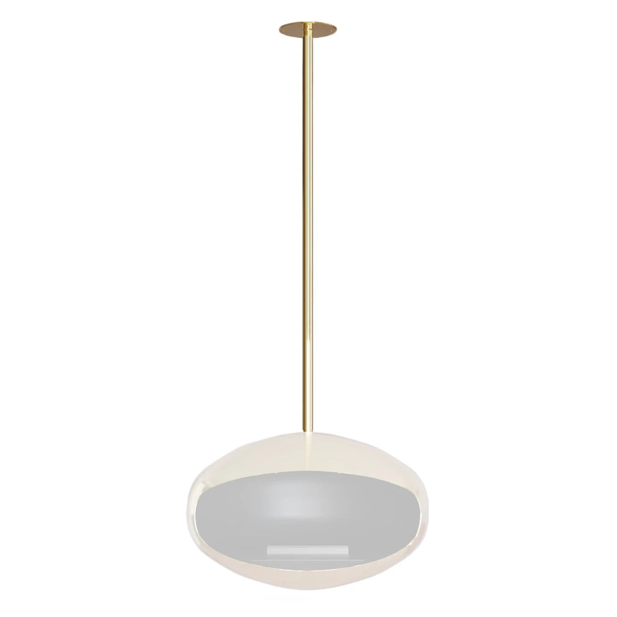 Polished Brass Ceiling Mount and Rod for Cocoon Fires Bioethanol Fireplaces