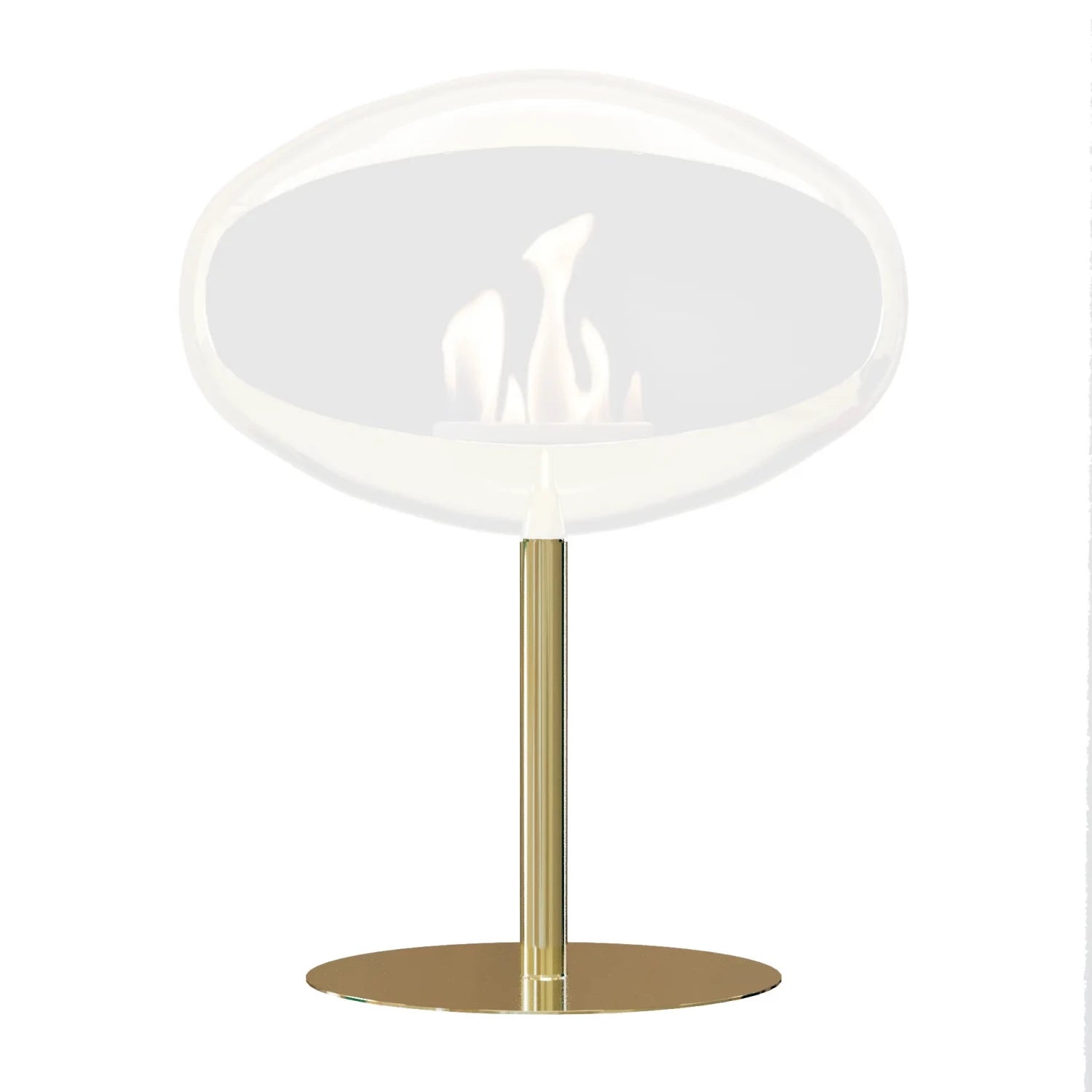 Polished Brass Stand for Cocoon Pedestal Bioethanol Fireplace