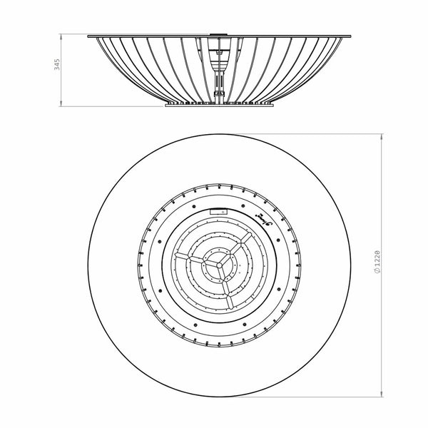 Cosmo Calefactor de Gas – Negro