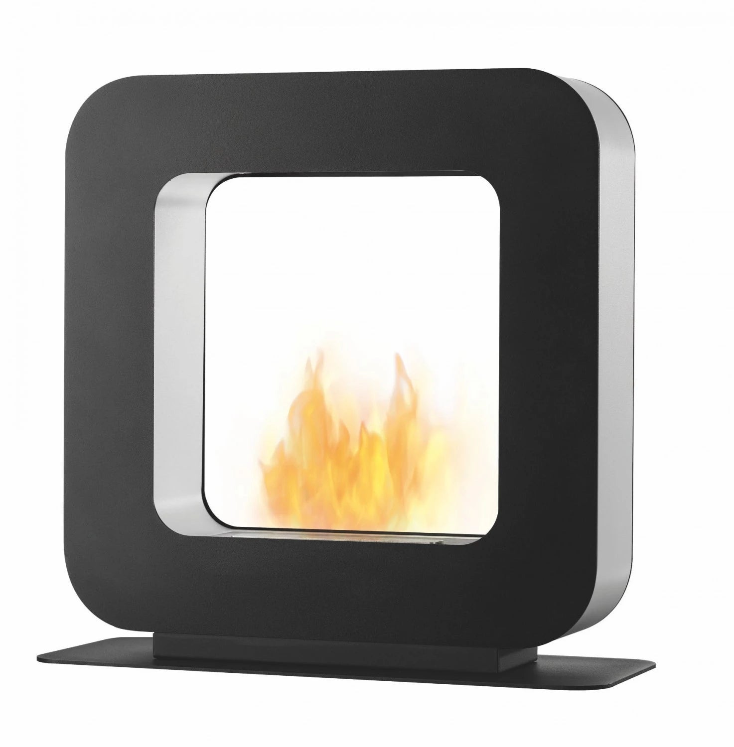 Safretti Curva ST - Black, free-standing bio fire