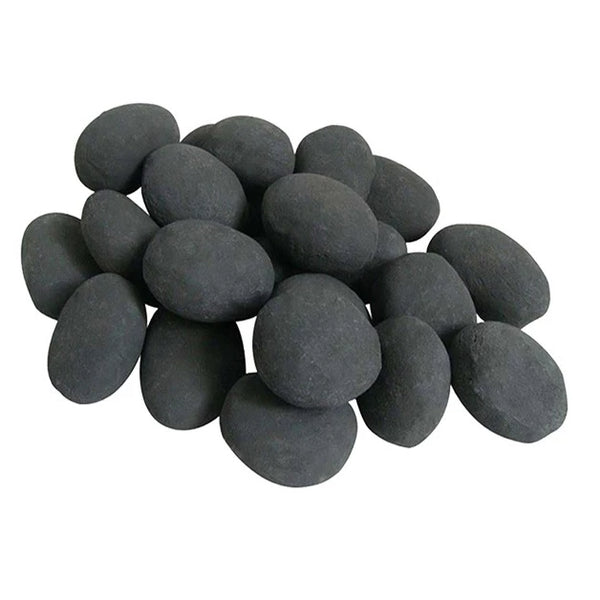 Piedras cerámica de decoración (Negras - 24 piezas)