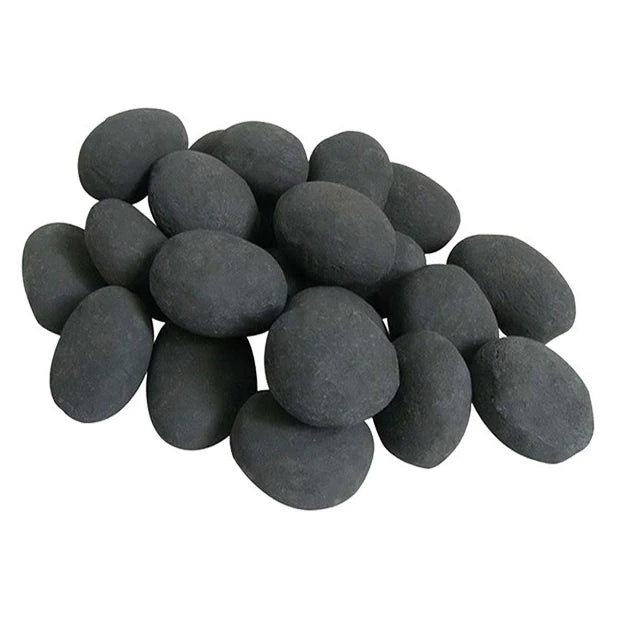Piedras cerámica de decoración (Negras - 24 piezas)