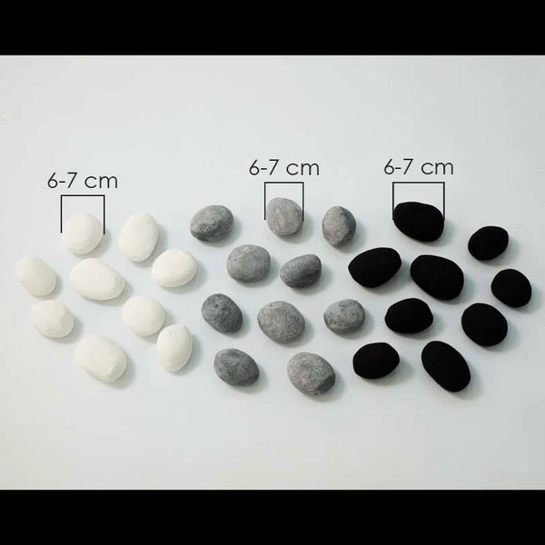 Piedras cerámicas (Gris - 24 piezas)
