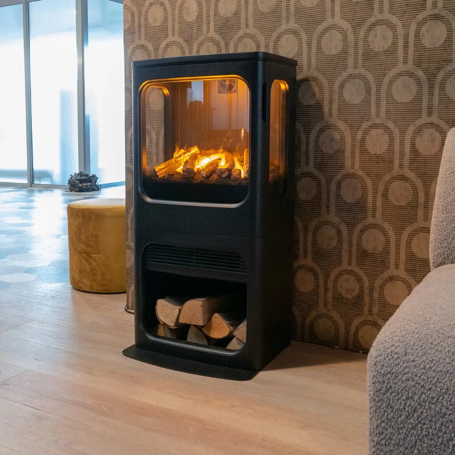 Mapleton 100 – Chimenea de vapor de agua independiente en hierro fundido