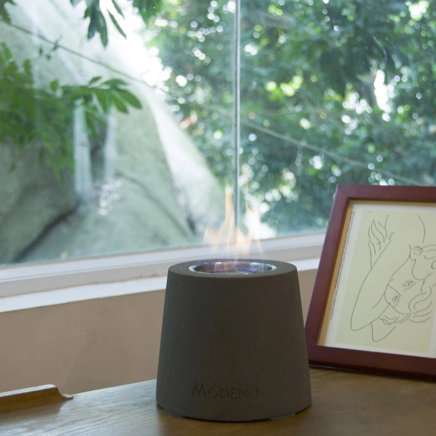 Entta Chimenea Bioetanol de mesa – Gris Oscuro
