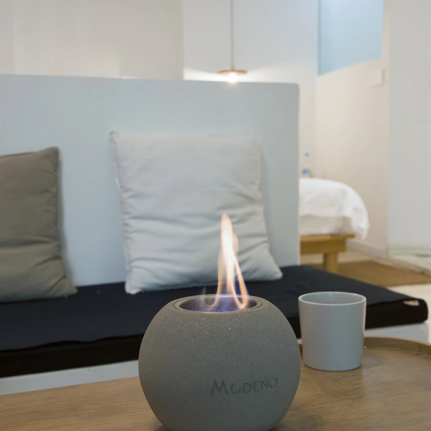 Paffu Chimenea Bioetanol de mesa – Gris
