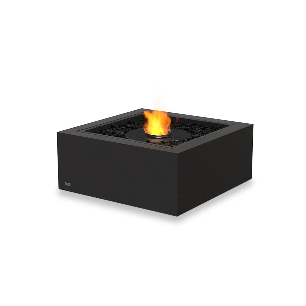 Base 30 bioethanol fire pit, sleek square outdoor style