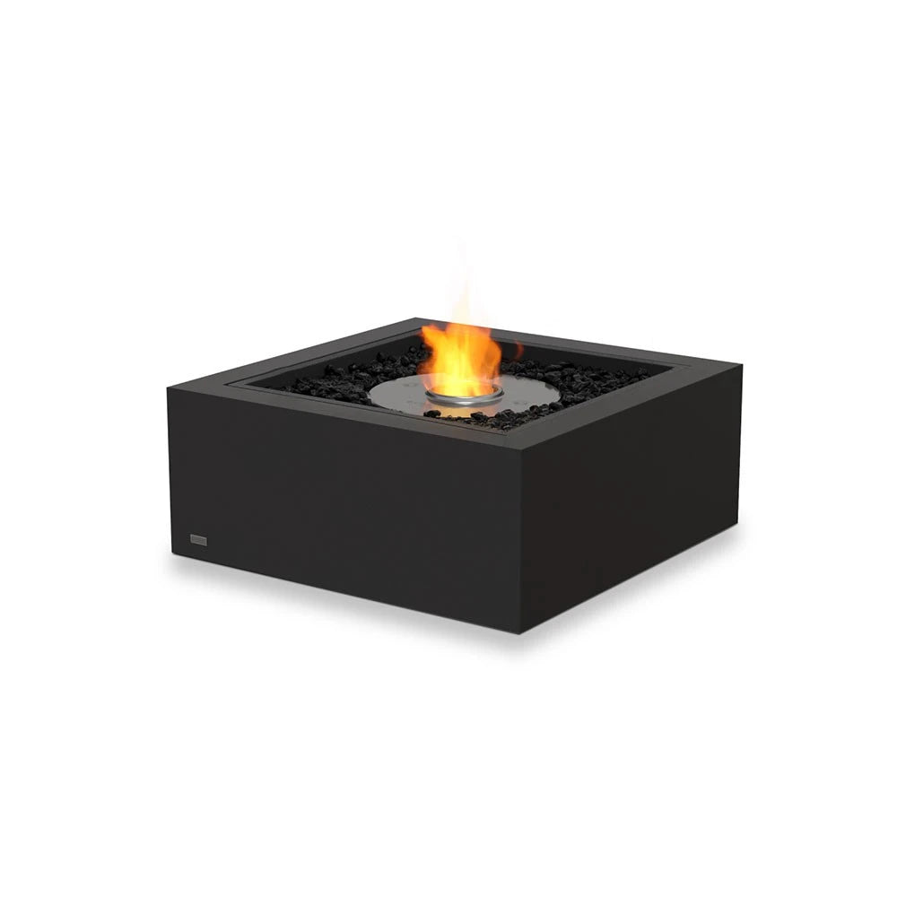 Base 30 bioethanol fire pit, sleek square outdoor style
