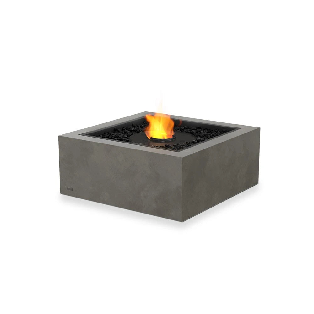 Base 30 bioethanol fire pit, sleek square outdoor style