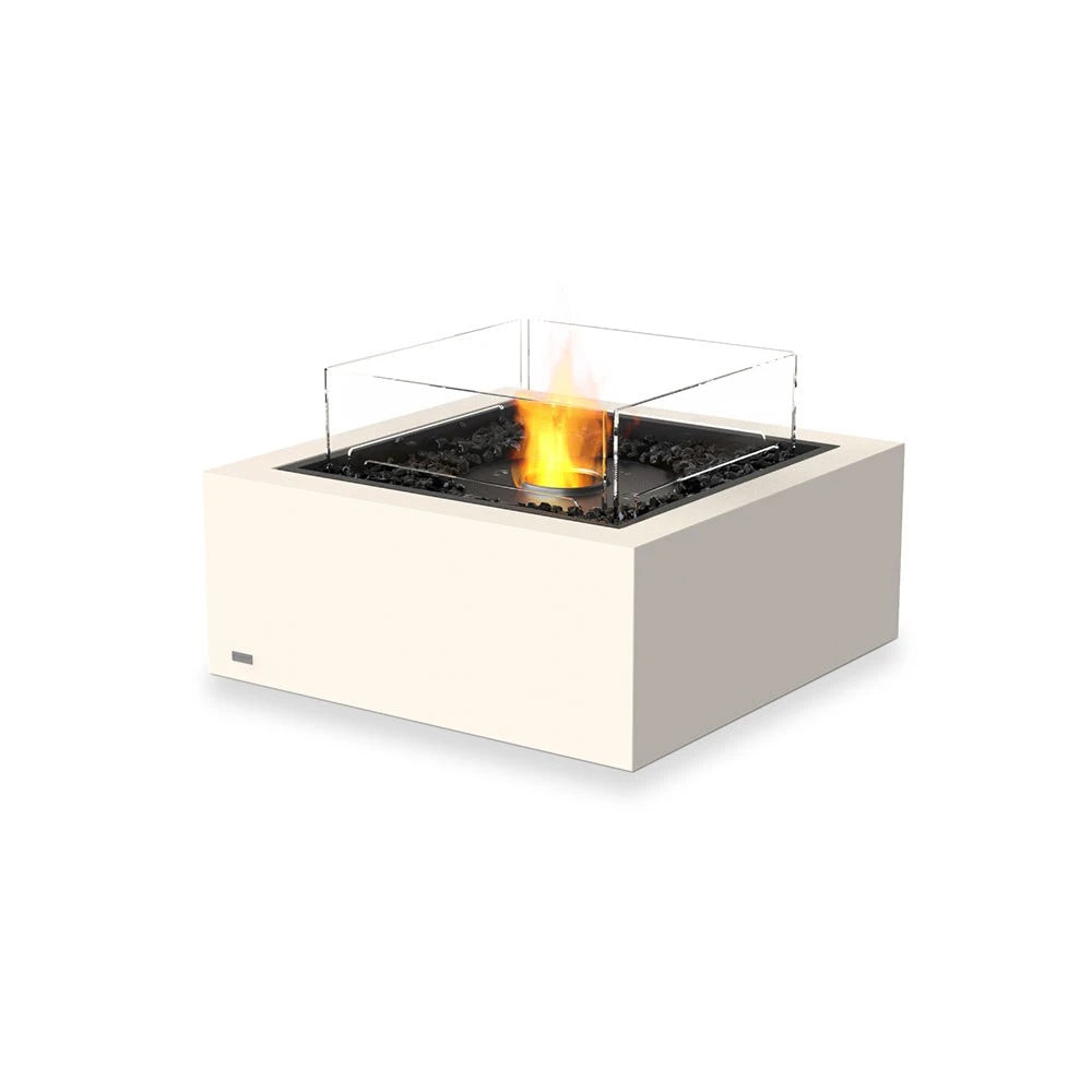 Base 30 bioethanol fire pit, sleek square outdoor style