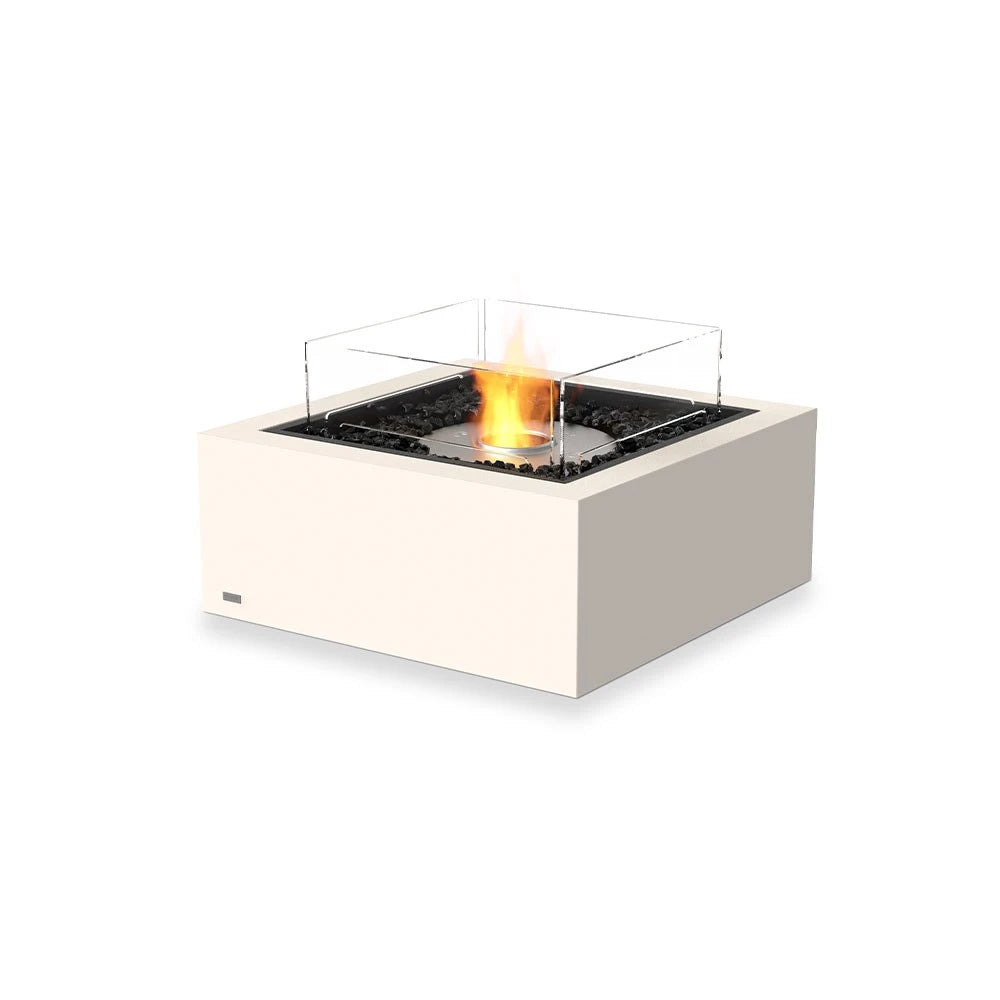 Base 30 bioethanol fire pit, sleek square outdoor style