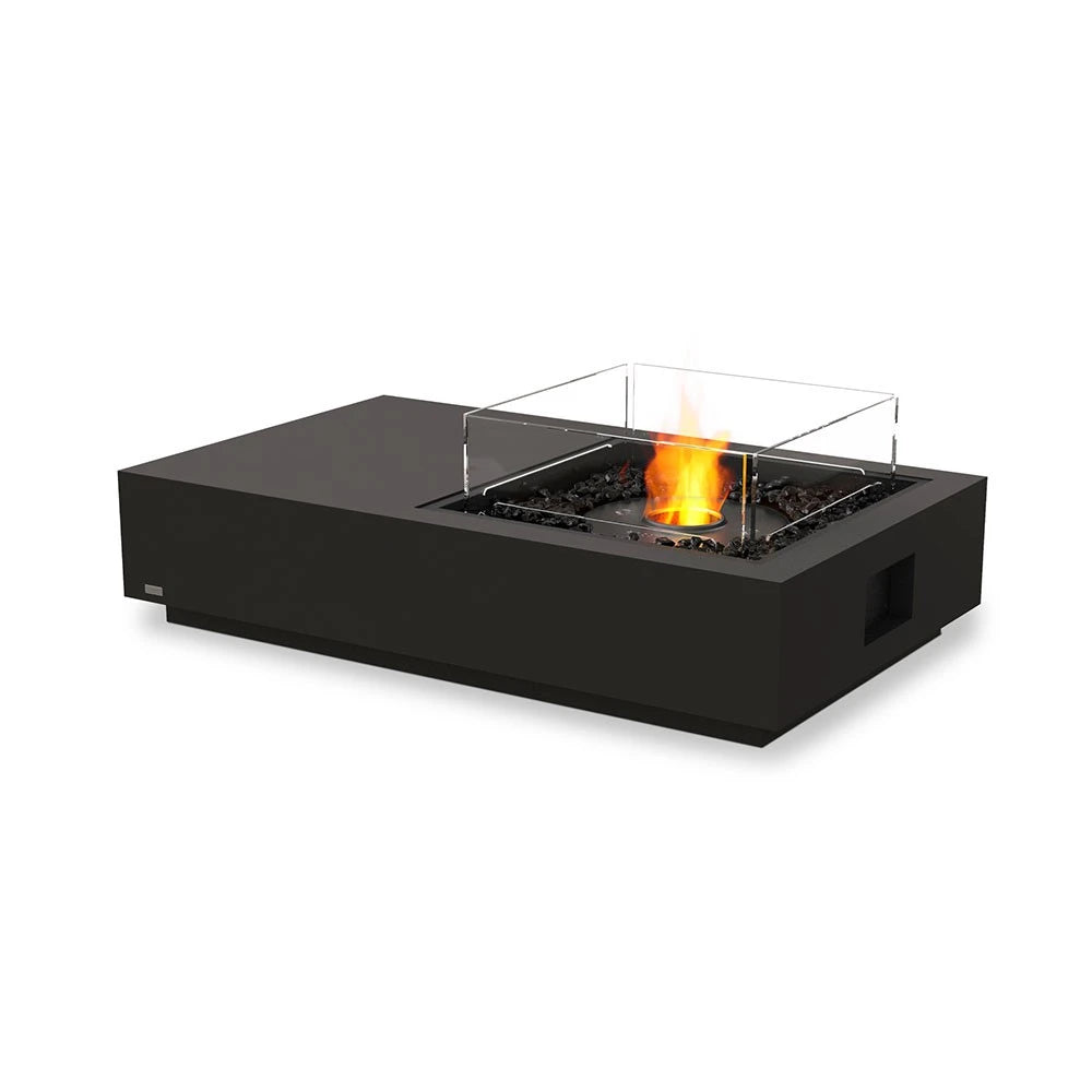 Manhattan 50 bioethanol fire pit, modern rectangular design