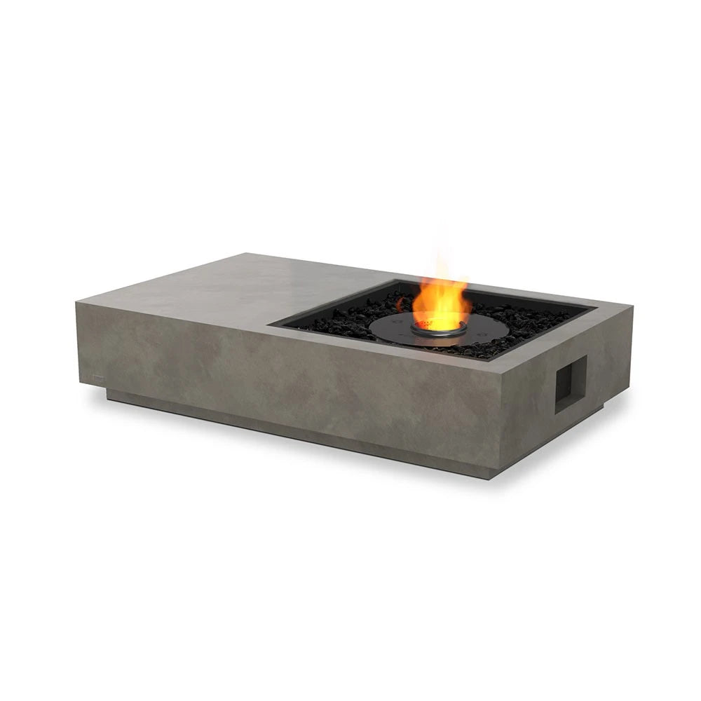 Manhattan 50 bioethanol fire pit, modern rectangular design