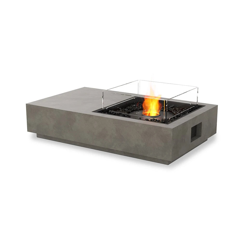 Manhattan 50 bioethanol fire pit, modern rectangular design