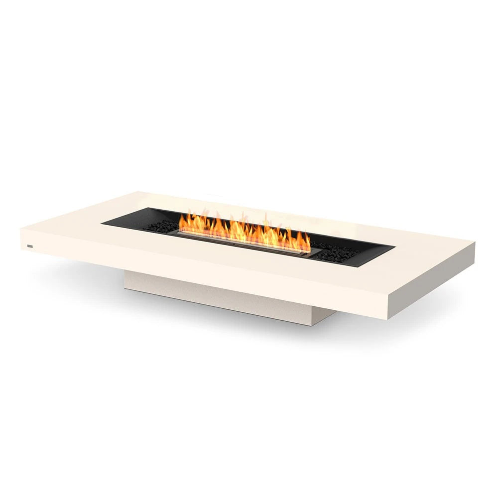 Gin 90 Low bioethanol fire pit, low-profile rectangular design