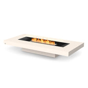 Gin 90 Low bioethanol fire pit, low-profile rectangular design