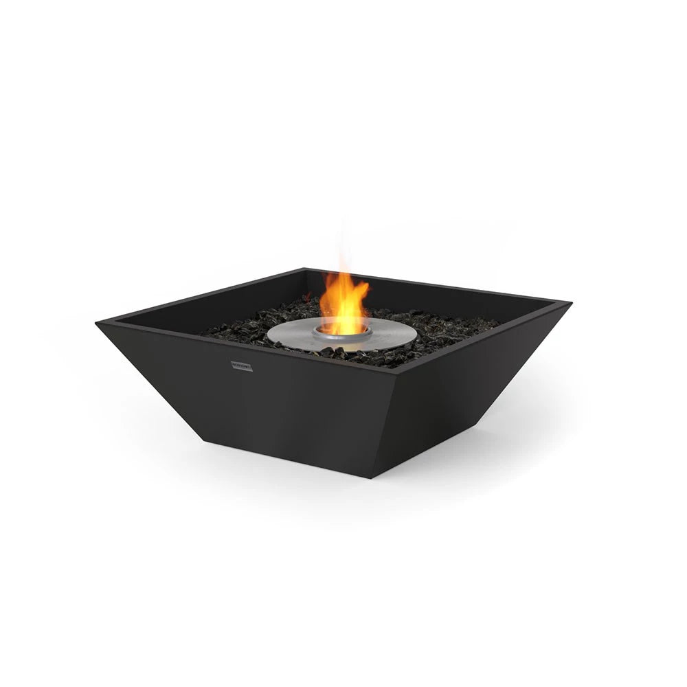 Nova 600 outdoor bioethanol fireplace, square compact design